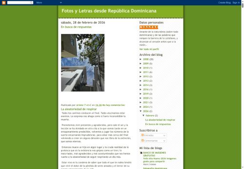Fotos y Letras desde República Dominicana