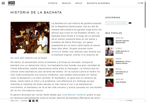 Historia de la Bachata