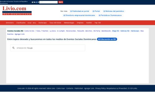 Buscador de Eventos Sociales de RD