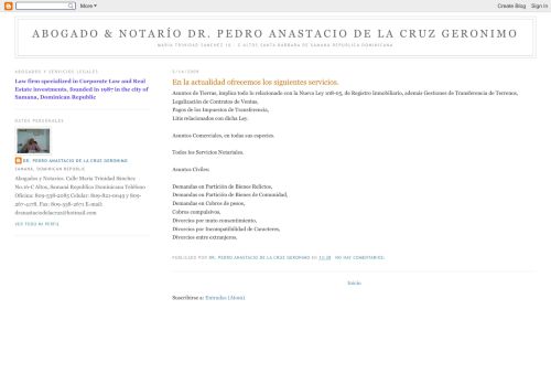Abogado & Notarío Dr. Pedro Anastacio de la Cruz Geronimo