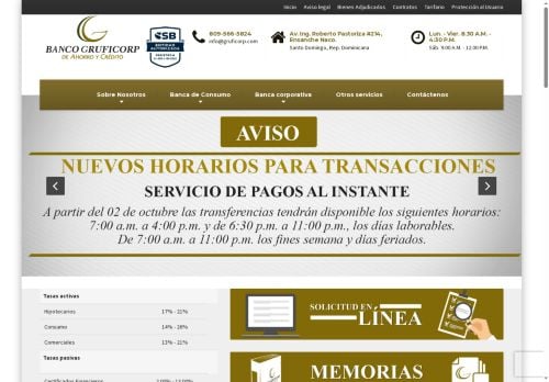 Banco de Ahorro y Crédito Gruficorp, S. A.