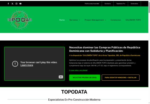 Topodata, Tecnologia en Ingenieria