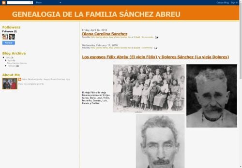 Genalogía de la Familia Sánchez Abreu