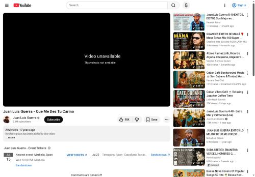 Juan Luis Guerra, Que Me Des Tu Cariño