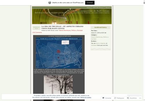 La Era de Trujillo..Su aspecto Urbano visto por Raifi Genao