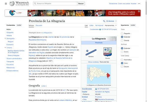 La Altagracia por Wikipedia