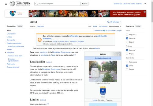 Azua, Wikipedia