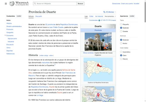 Duarte por Wikipedia