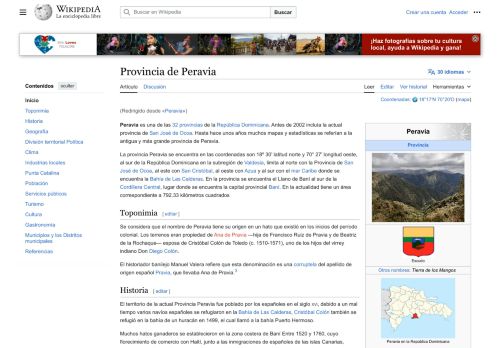 Peravia por Wikipedia