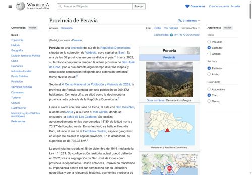 Peravia por Wikipedia
