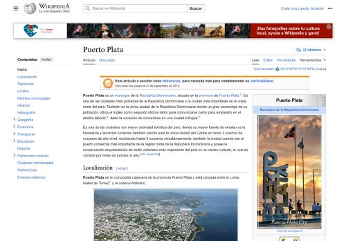Puerto Plata, Wikipedia