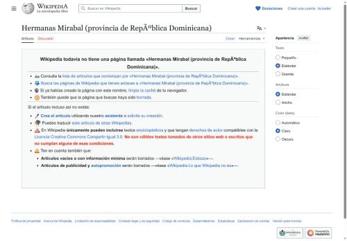 Hermanas Mirabal por Wikipedia