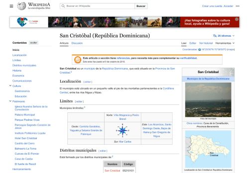 San Cristóbal por Wikipedia