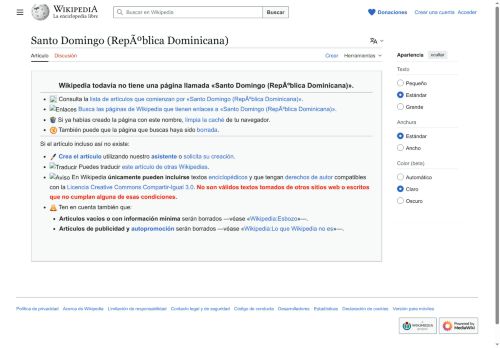 Municipios de Santo Domingo por Wikipedia