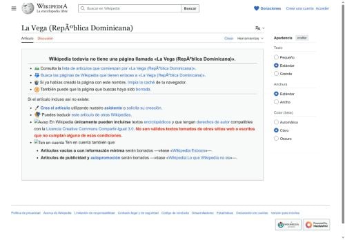 La Vega por Wikipedia