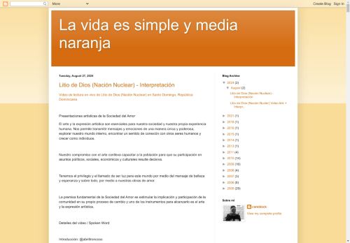 La Vida es Simple y Media Naranja