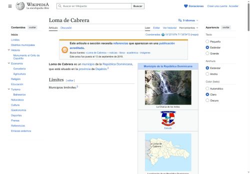 Loma de Cabrera por Wikipedia