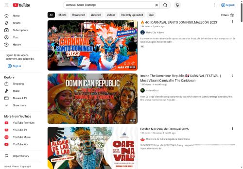 Videos Carnaval de Santo Domingo