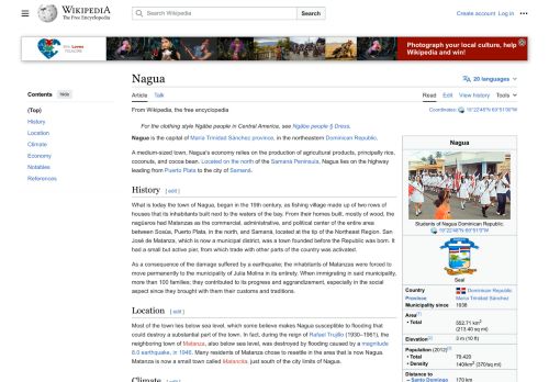 Nagua por Wikipedia
