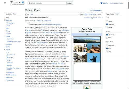 San Felipe de Puerto Plata por Wikipedia
