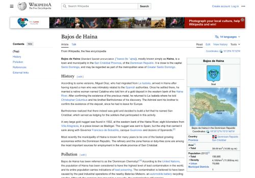 Los Bajos de Haina por Wikipedia