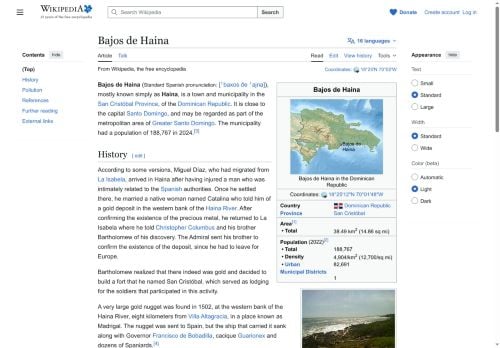 Los Bajos de Haina por Wikipedia
