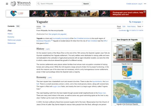 San Gregorio de Yaguate por Wikipedia
