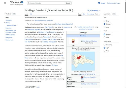 Santiago por Wikipedia