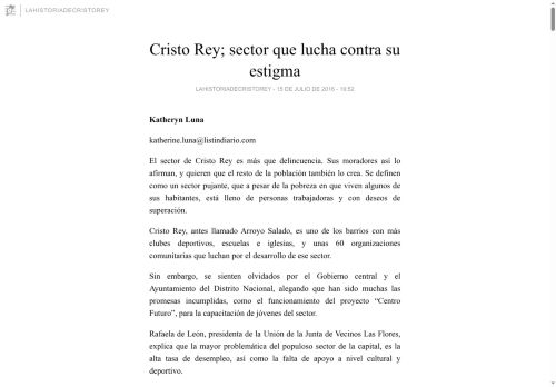 La Historia de Cristo Rey