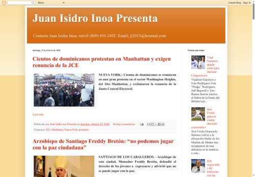 Juan Isidro Inoa, De Carpeta