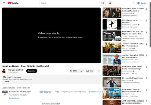 Juan Luis Guerra, En El Cielo No Hay Hospital