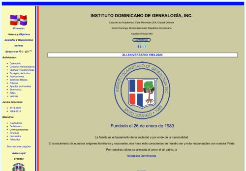 Instituto Dominicano de Genealogía, Inc.  IDG