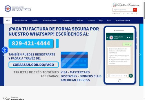 Corporación del Acueducto y Alcantarillado de Santiago, Coraasán