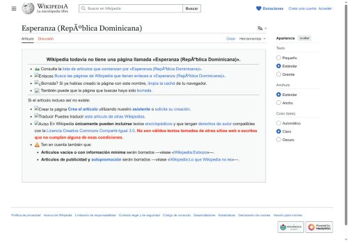 Esperanza por Wikipedia