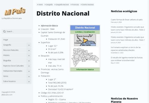 Informacion General Distrito Nacional