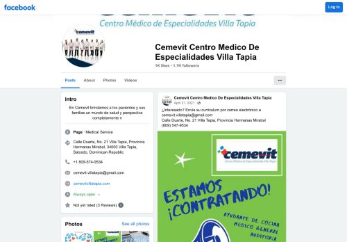 Cemevit, Centro Médico De Especialidades Villa Tapia