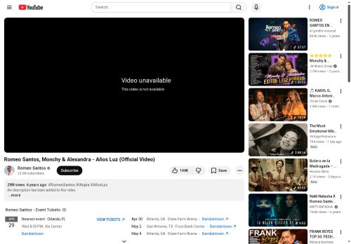 Romeo Santos, Monchy & Alexandra, Años Luz
