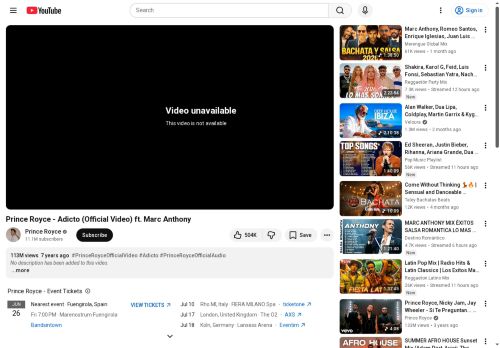 Prince Royce Ft. Marc Anthony, Adicto