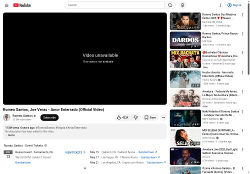 Romeo Santos y Joe Veras, Amor Enterrado