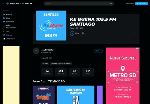 Ke Buena 105.5 FM Santiago