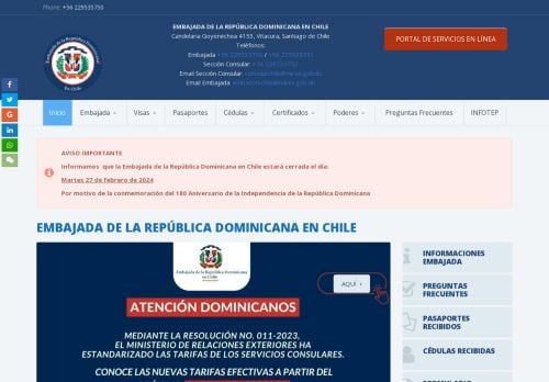 Embajada de la República Dominicana en Chile