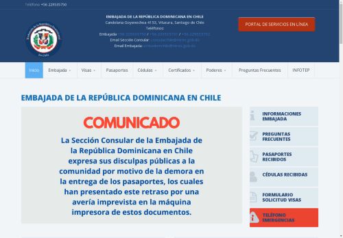 Embajada de la República Dominicana en Chile