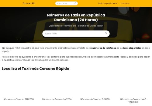Números de Taxis en República Dominicana