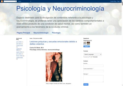 Psicología y Neurocriminologia