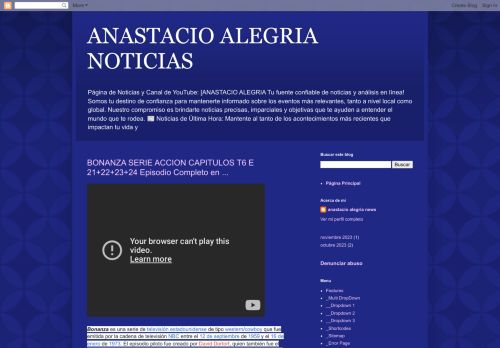 Anastacio Alegria Noticias